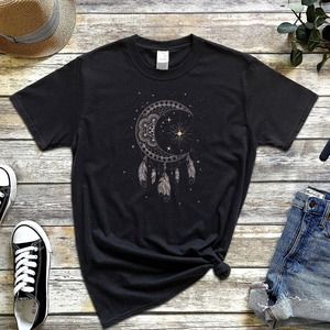 Moon Shirt, Moon Bohemian Shirt, Gift For Moon Lover, Sun And Moon Shirt